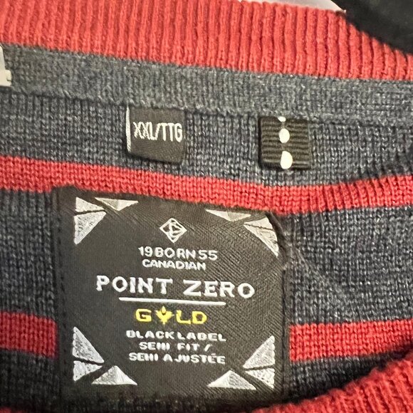 Point Zero Men's Red Textured Sweater - Picture 9 of 10